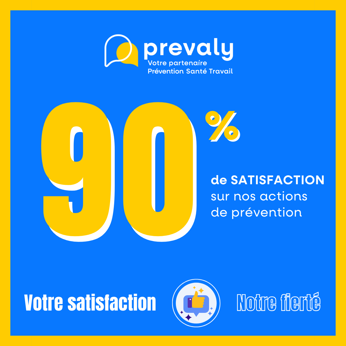 90% de satisfaction sur les actions