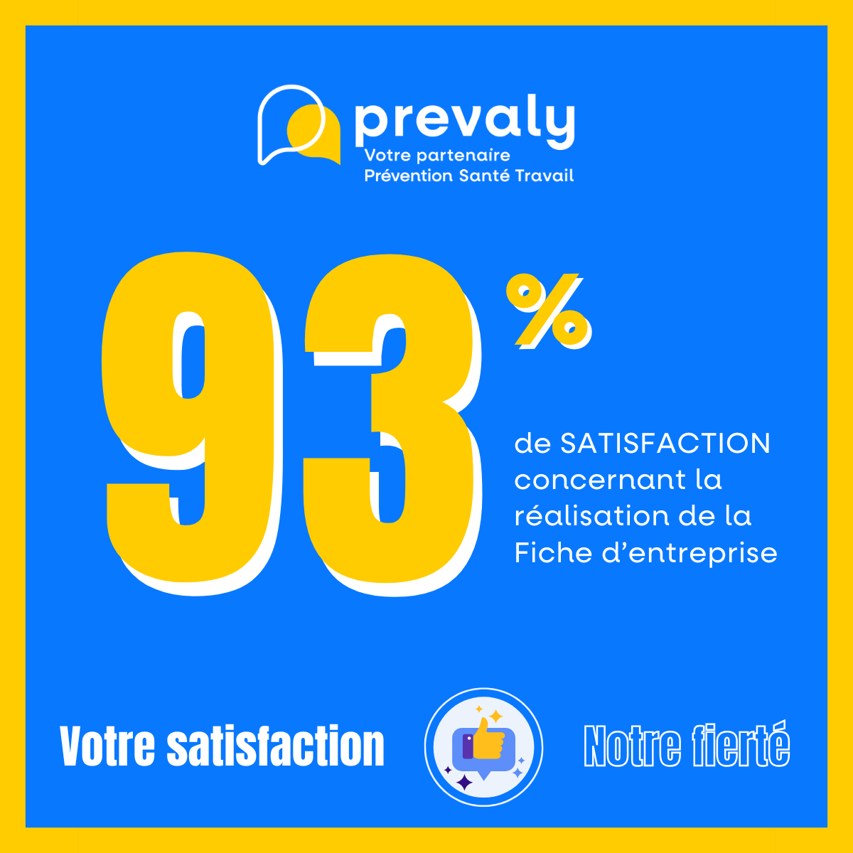 93% de satisfaction sur la fiche d'entre