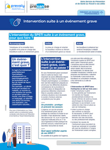 Intervention suite à un événement grave