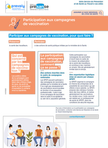 Participation aux campagnes de vaccination