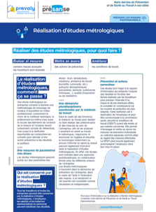 Réalisation d’études métrologiques 